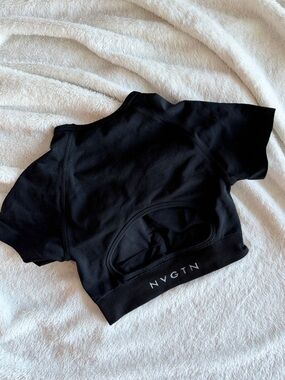 NVGTN Flex Padded Crop Top Black XS